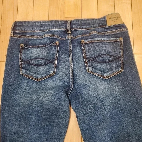Abercrombie & Fitch Blue Straight Leg Jeans - Picture 5 of 6